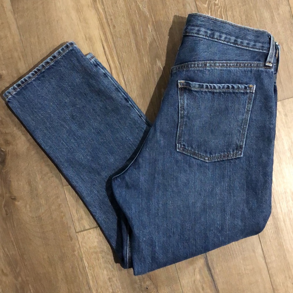 Like new! - OLD NAVY 100% Cotton High-Waist Button-Fly Slouchy Straight Jeans - Picture 8 of 11